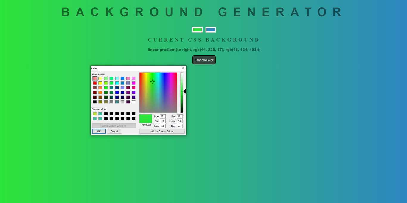 Gradient Background Generator